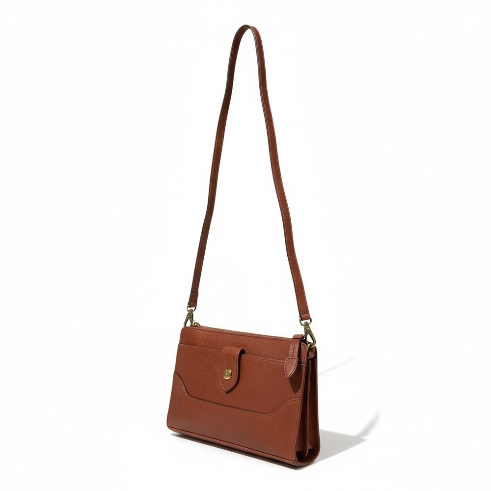 Fyre Chic Tan Leather Crossbody Bag - Picture 2 of 8